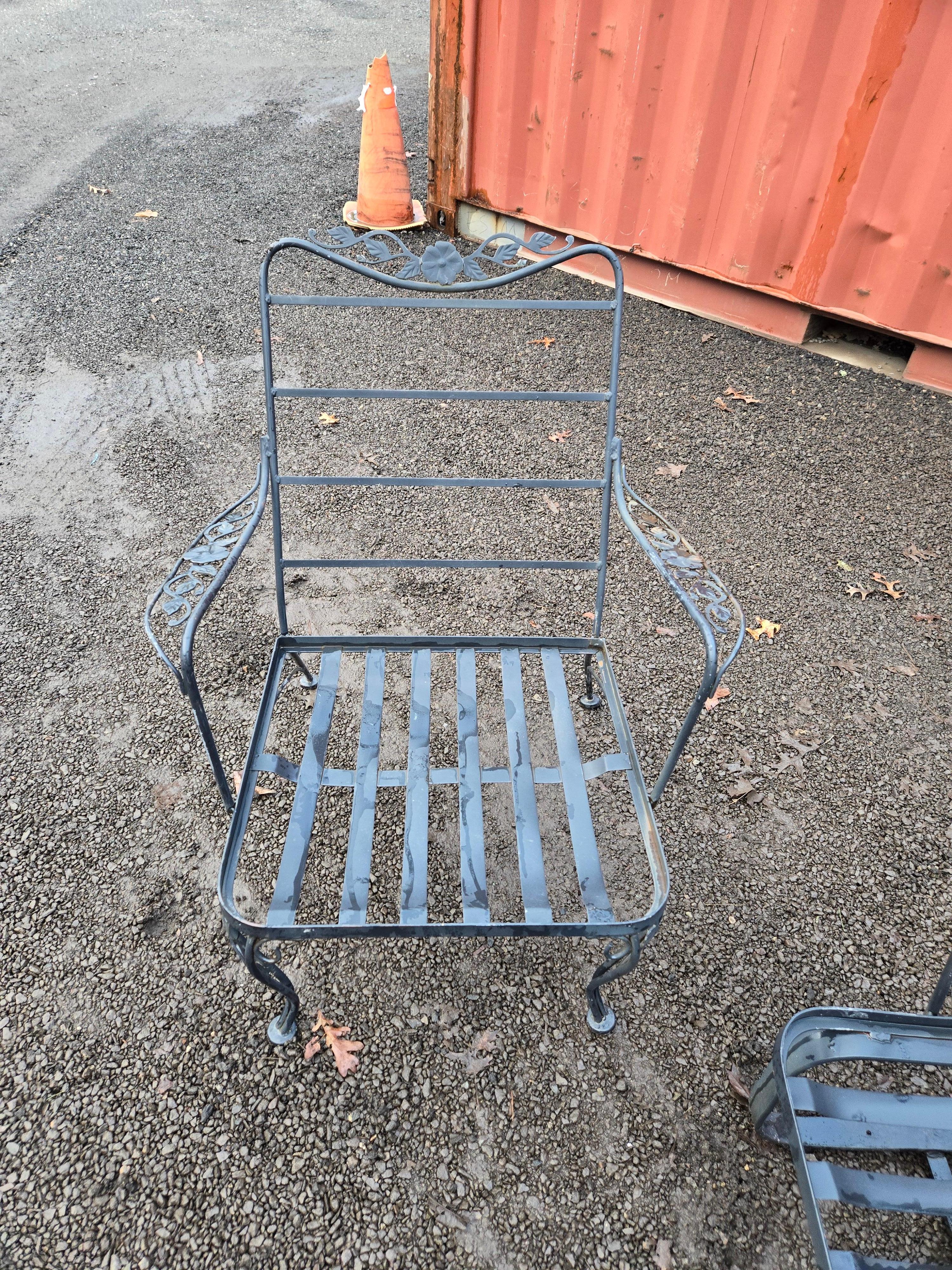 American Wrought Iron Lounge Chairs For Sale