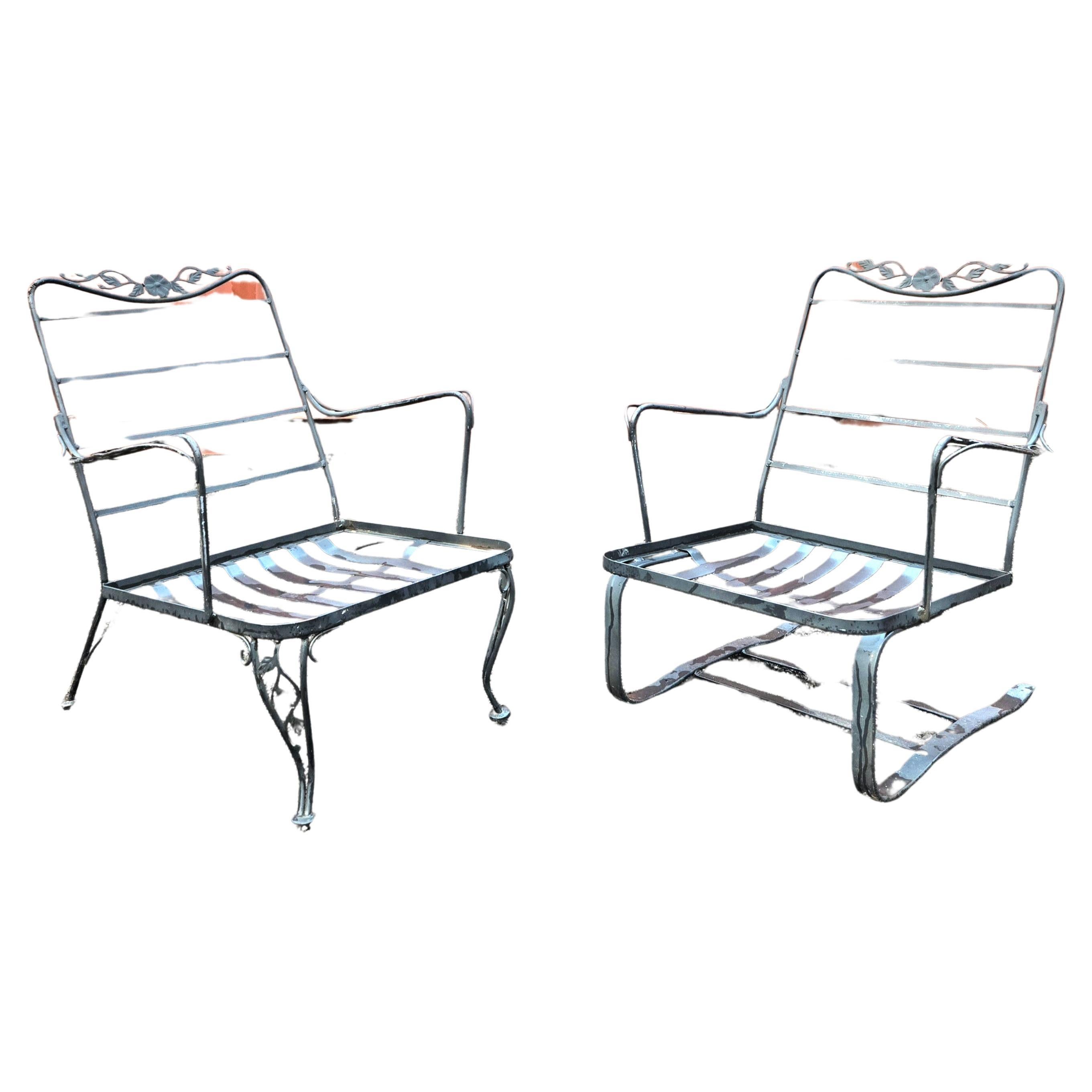Wrought Iron Lounge Chairs For Sale
