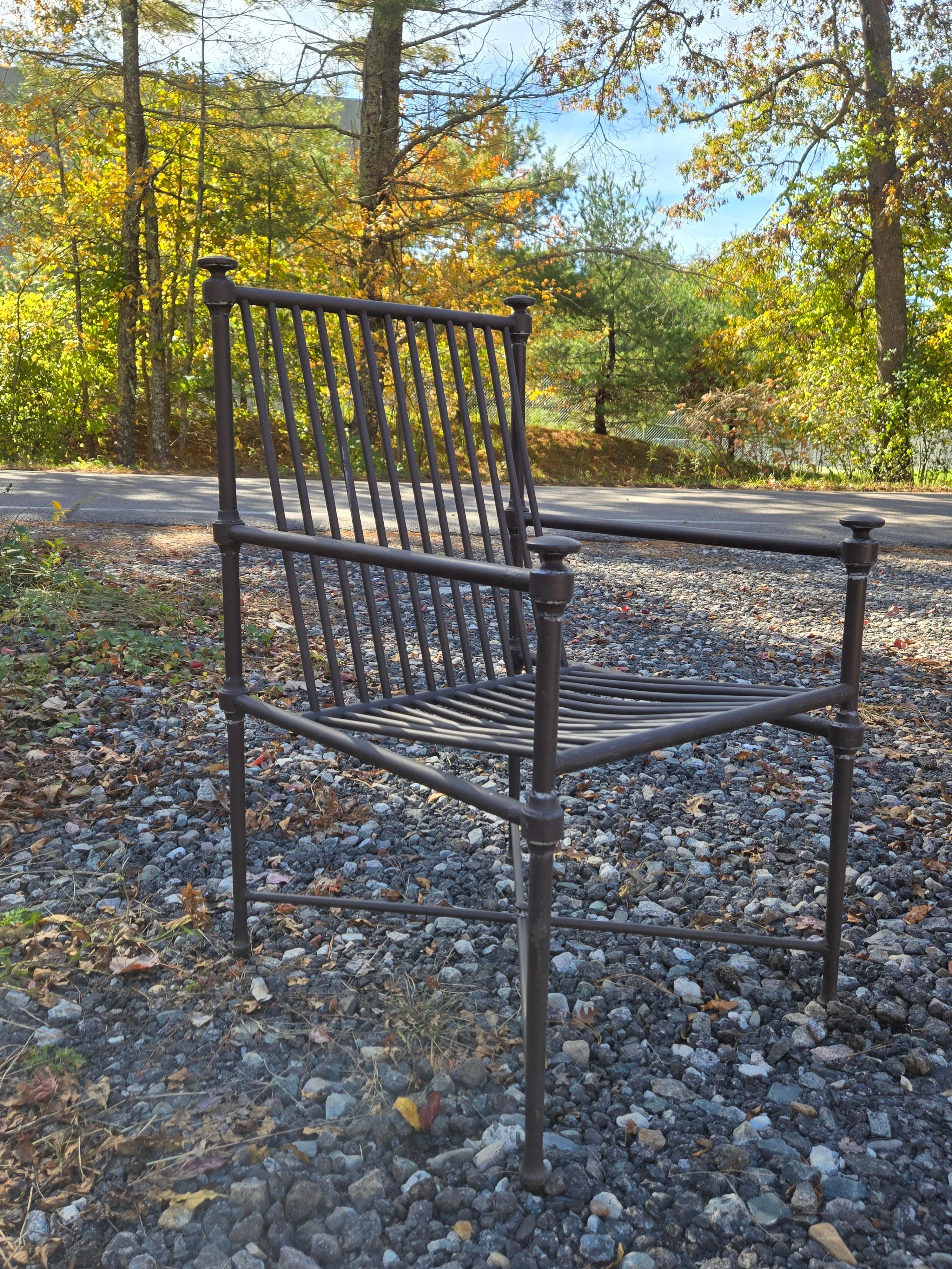 Lounge-Esszimmerstühle aus Schmiedeeisen im Zustand „Gut“ im Angebot in Cumberland, RI