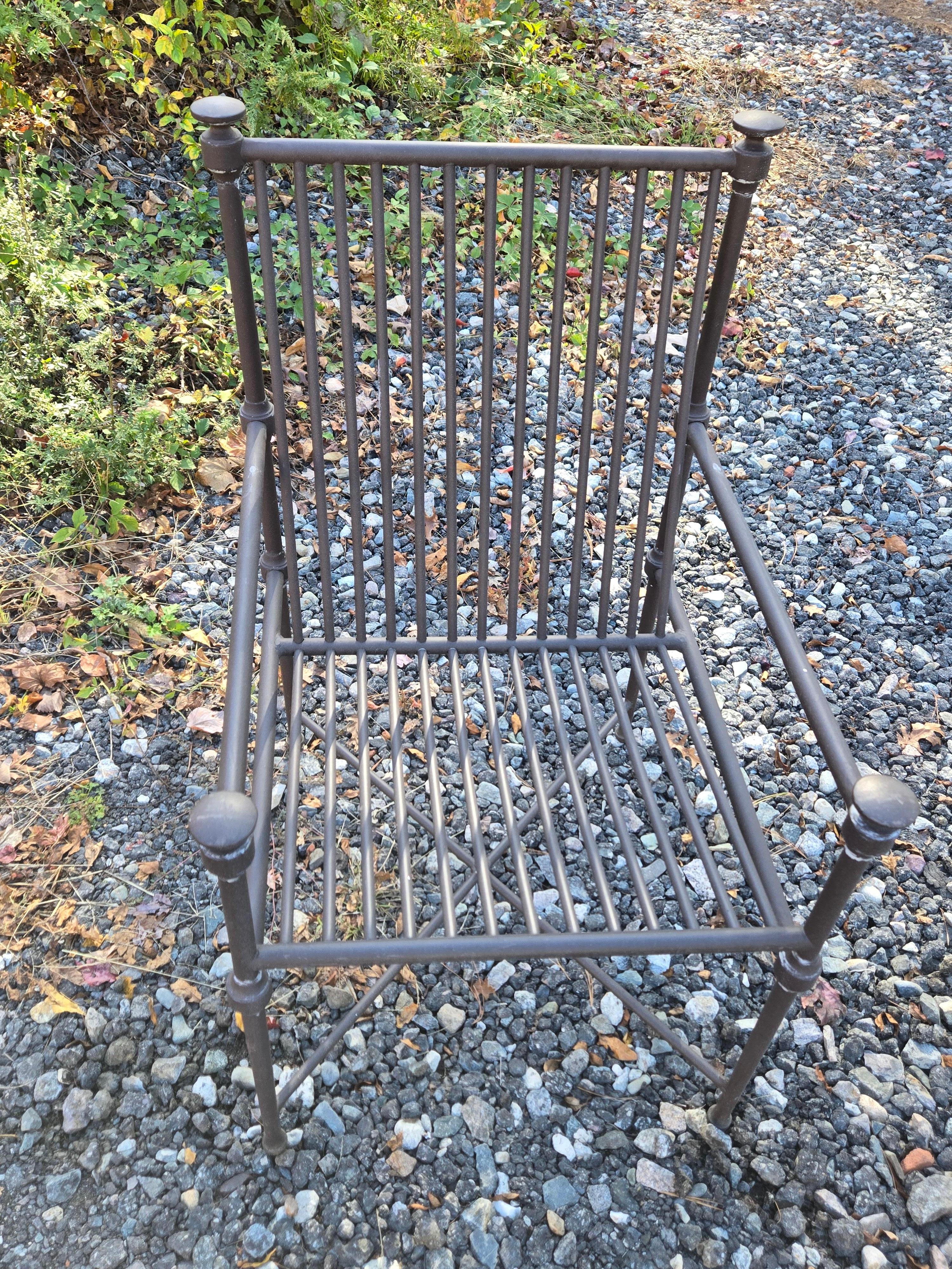 Lounge-Esszimmerstühle aus Schmiedeeisen im Angebot 2
