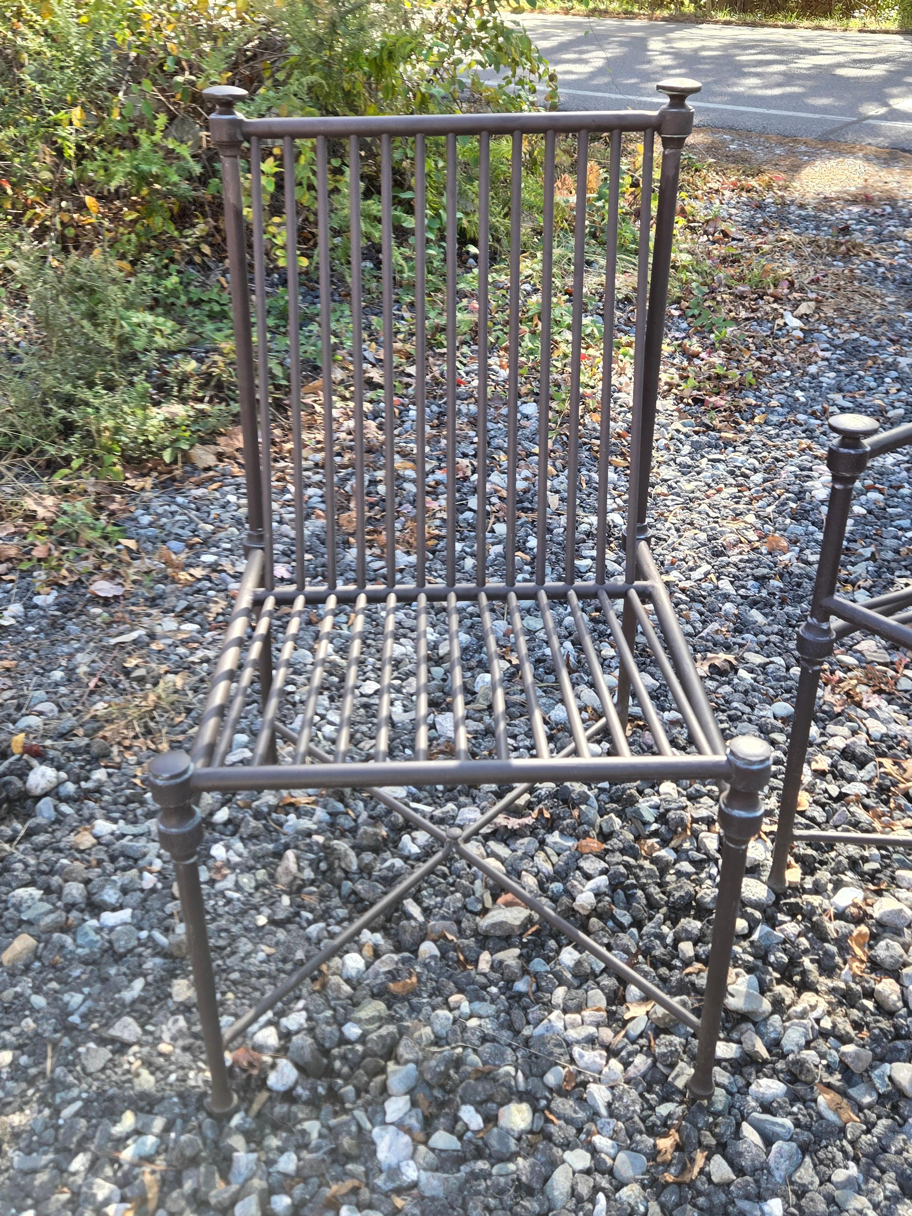Lounge-Esszimmerstühle aus Schmiedeeisen im Angebot 4