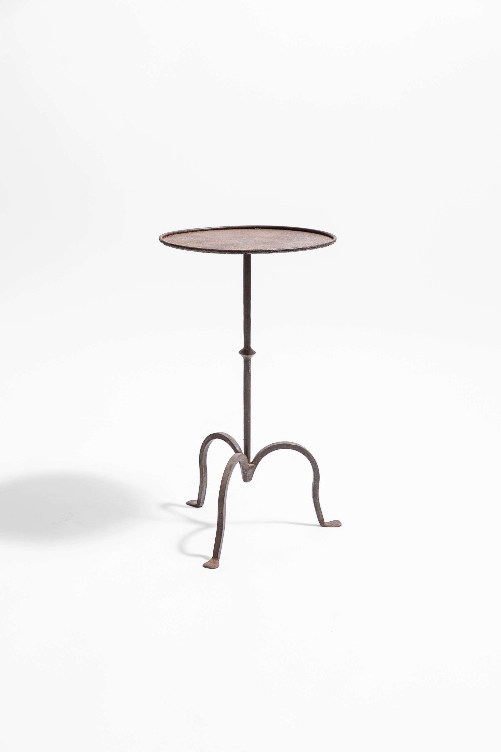 British Wrought Iron Martini Table, Large For Sale