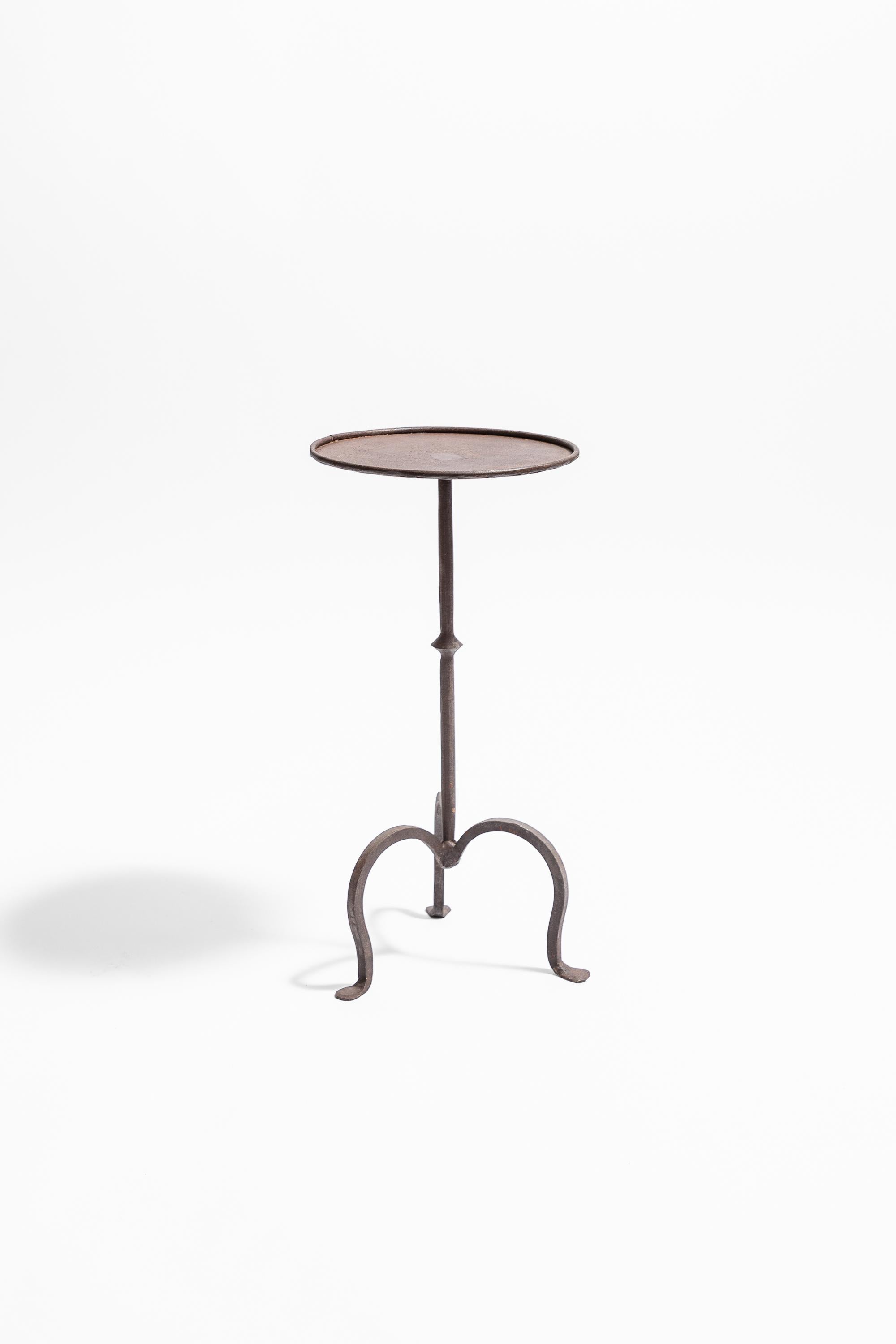 British Wrought Iron Martini Table, Small For Sale