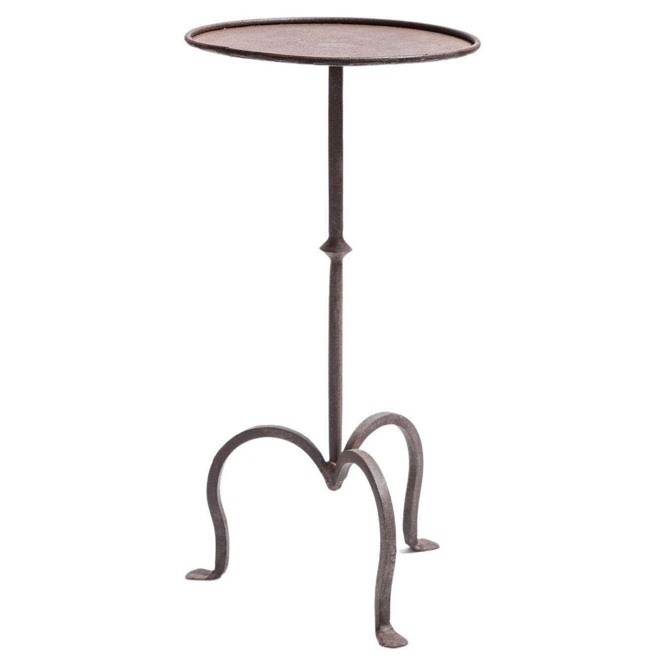 Contemporary Wrought Iron Martini Table, Small For Sale
