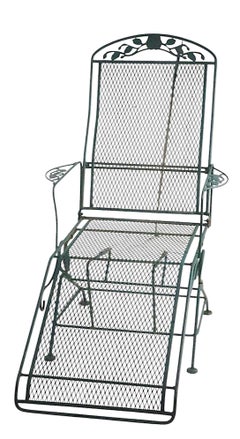 Hierro forjado Meadowcraft Dogwood Patio de jardín junto a la piscina  Tumbona mecedora