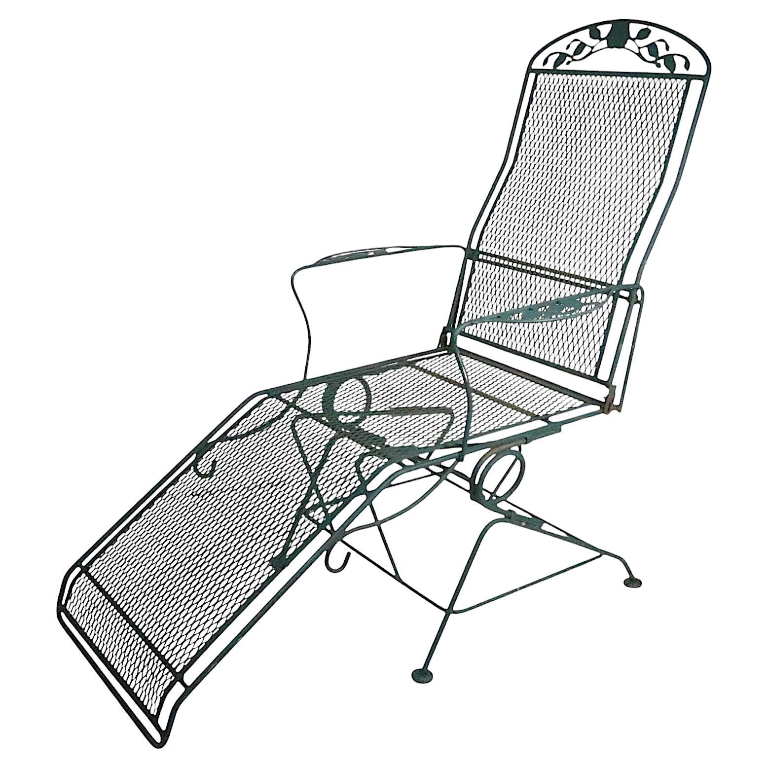 Ferro battuto Meadowcraft Dogwood Giardino Patio Piscina  Chaise Lounge a dondolo