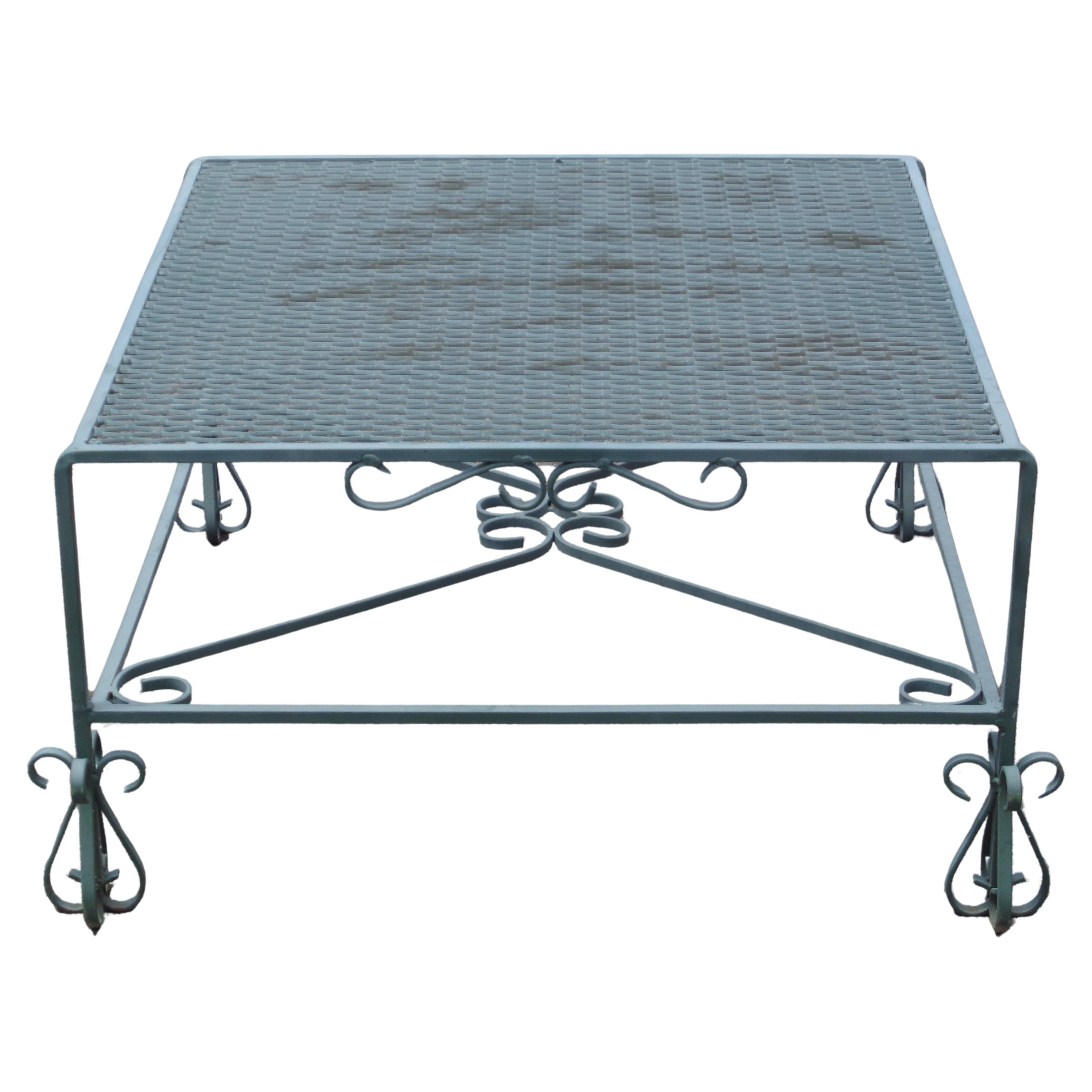 Wrought Iron Patio Coffee Table, Circa 1960 For Sale at 1stDibs