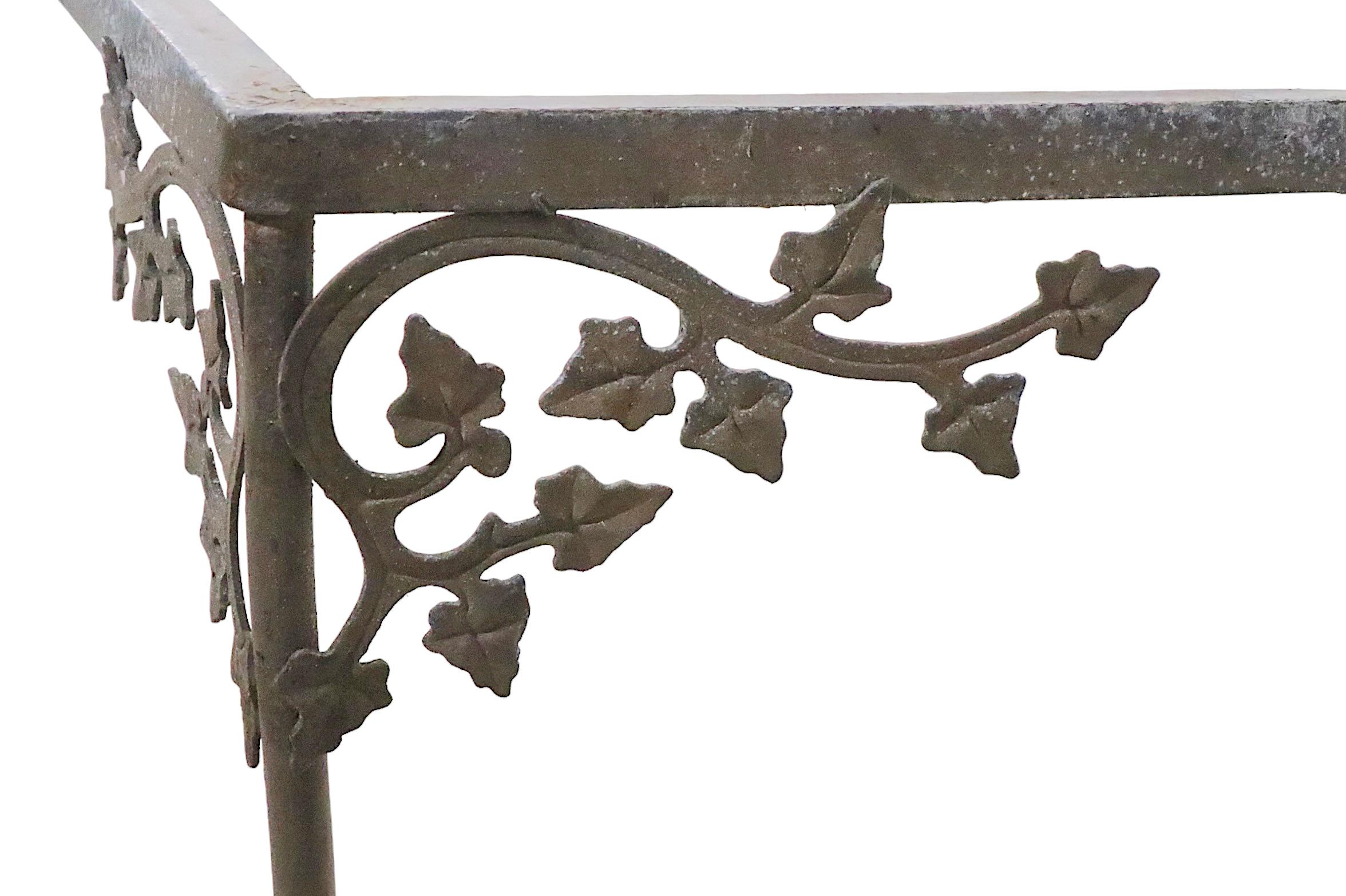 Wrought Iron Metal and Glass Coffee Table at. to Woodard Orleans For Sale 2