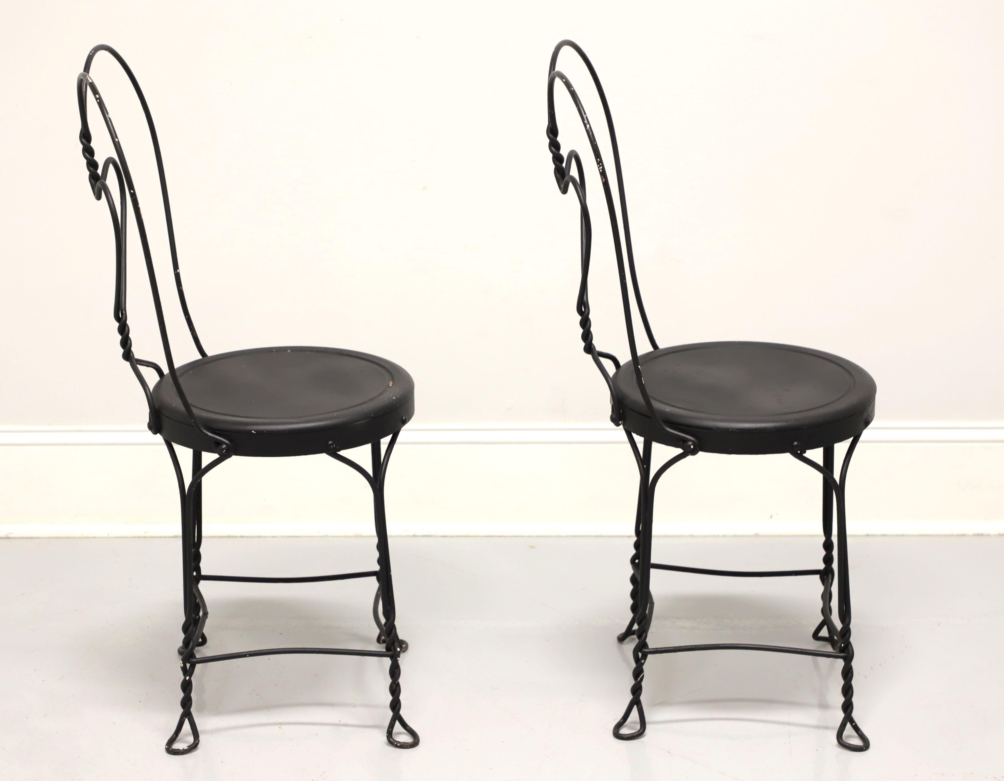 vintage wrought iron ice cream parlor chairs