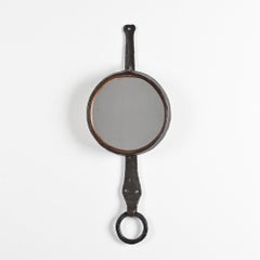 Wrought iron mirror by Léopold Gest, France, circa 1970