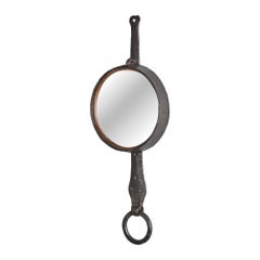 Wrought iron mirror by Léopold Gest, France, circa 1970