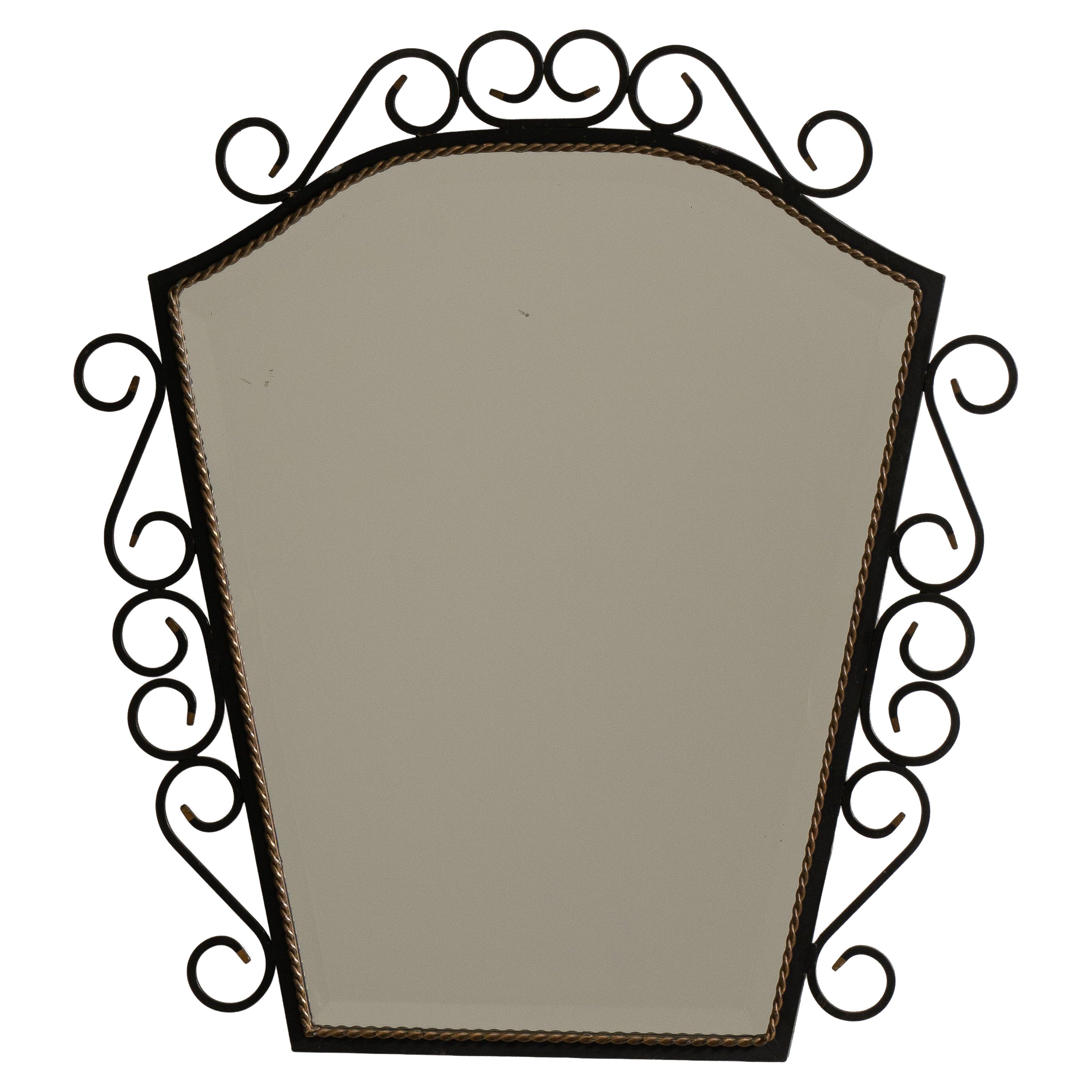 Wrought Iron Mirror For Sale