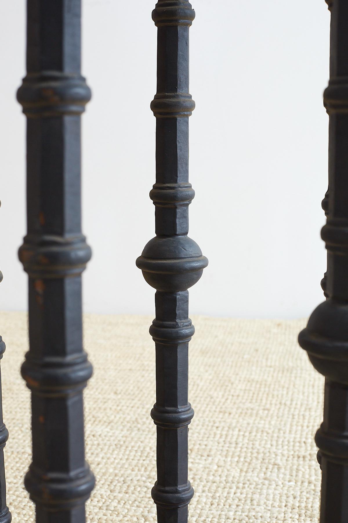 Wrought Iron Moorish Column Garden Table 3