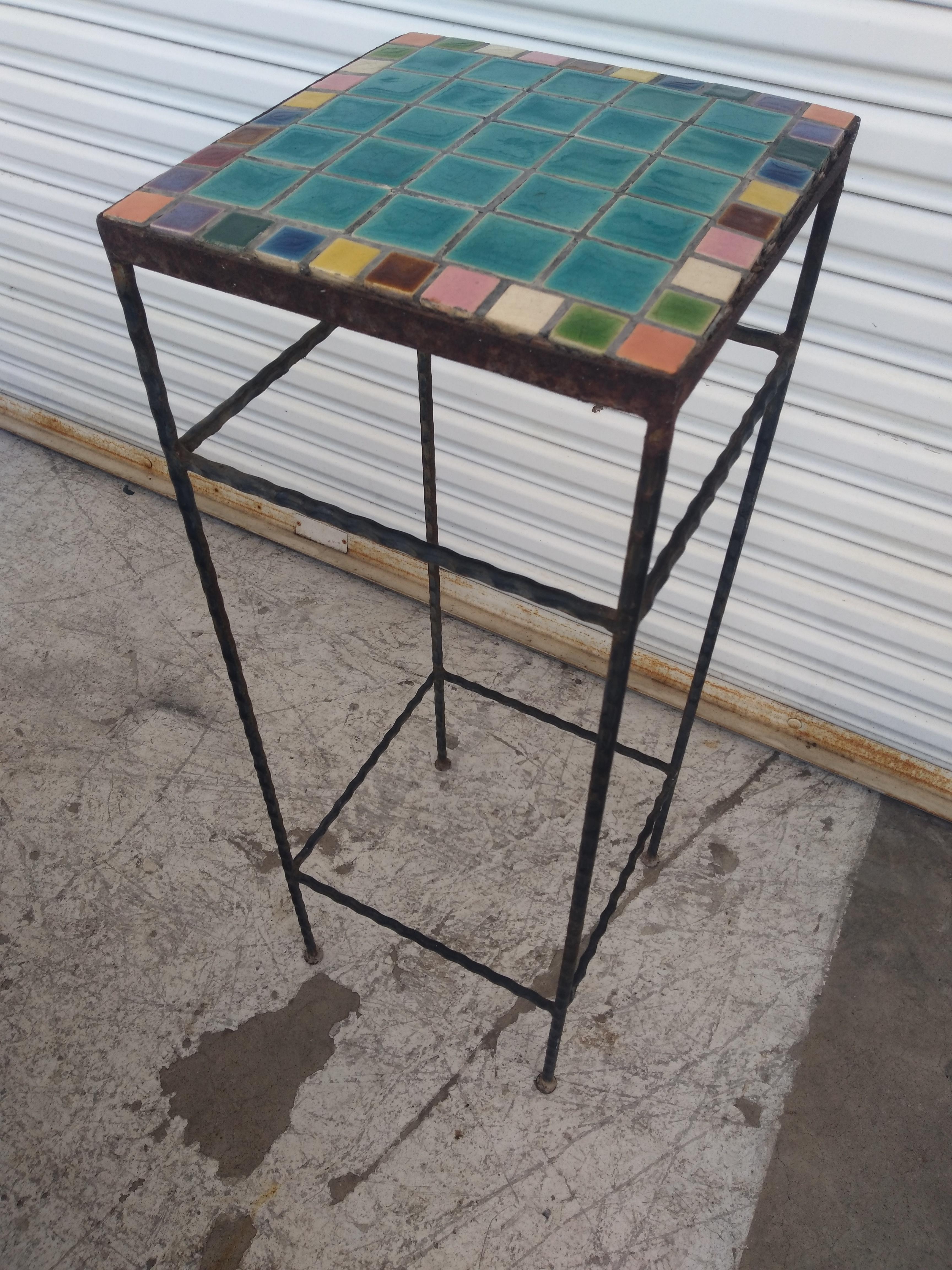 Schmiedeeisen Mosaik Fliese Stand Stand (Nordamerikanisch) im Angebot