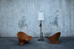 Wrought iron neoclassical floor lamp