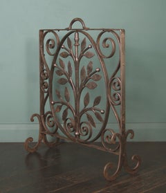 Wrought-Iron Oak & Acorn Fire Guard