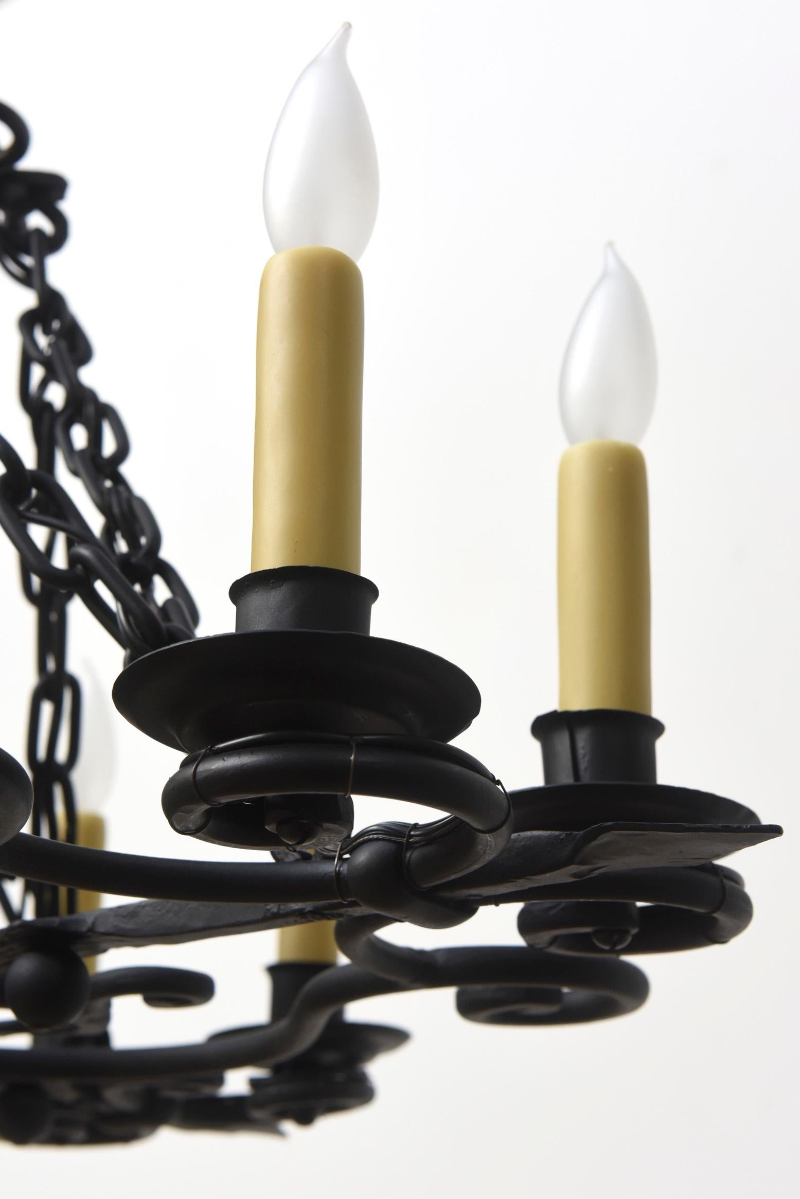 wrought iron candle chandeliers