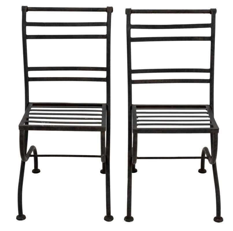 Paire de chaises d'extérieur en fer forgé. 32,5