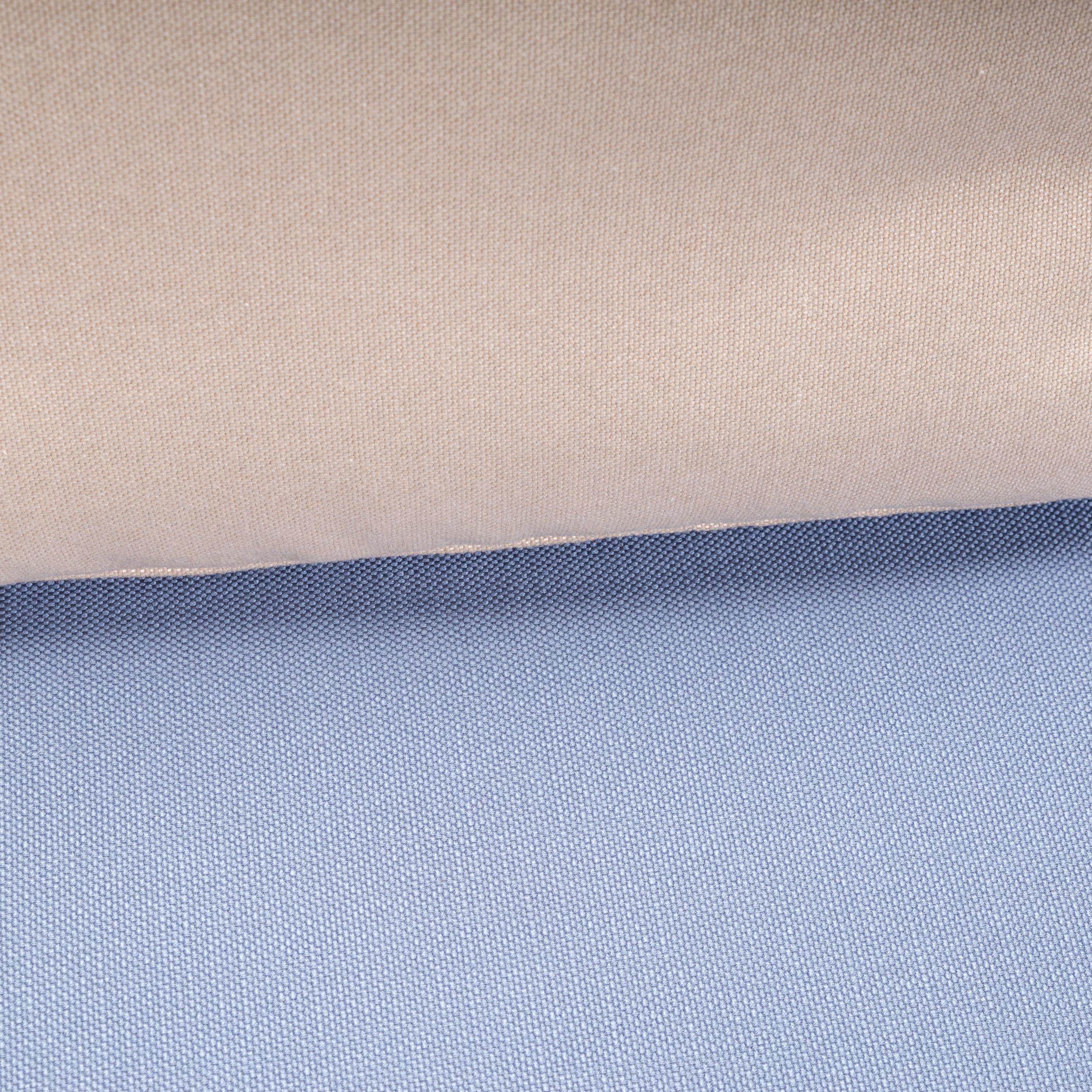 Schmiedeeisen Outdoor Hellblau und Creme Esszimmerstühle, Satz von sechs im Angebot 6