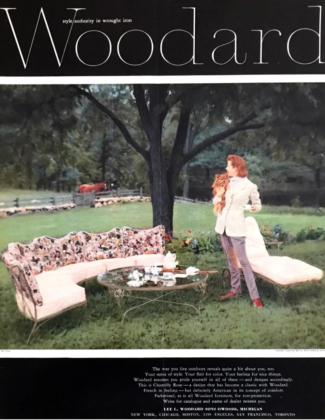 Schmiedeeisen-Terrassenmöbel von Woodard im Angebot 7