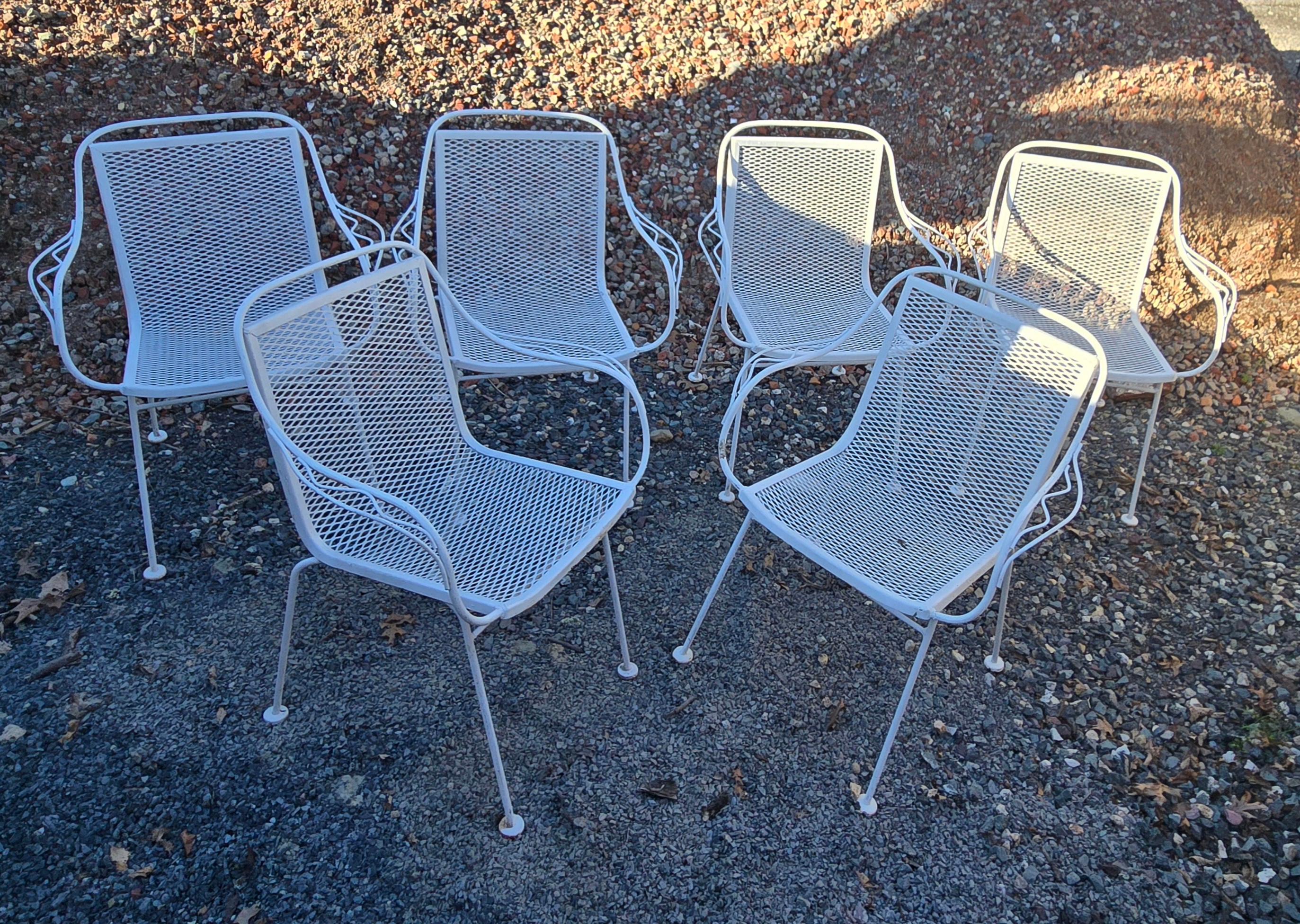 Wrought Iron Outdoor Patio Furniture Sculptura 7 Piece Set For Sale 2