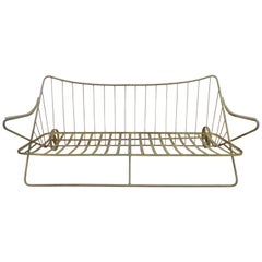 Vintage Wrought Iron Outdoor Sofa Frame by John Salterini