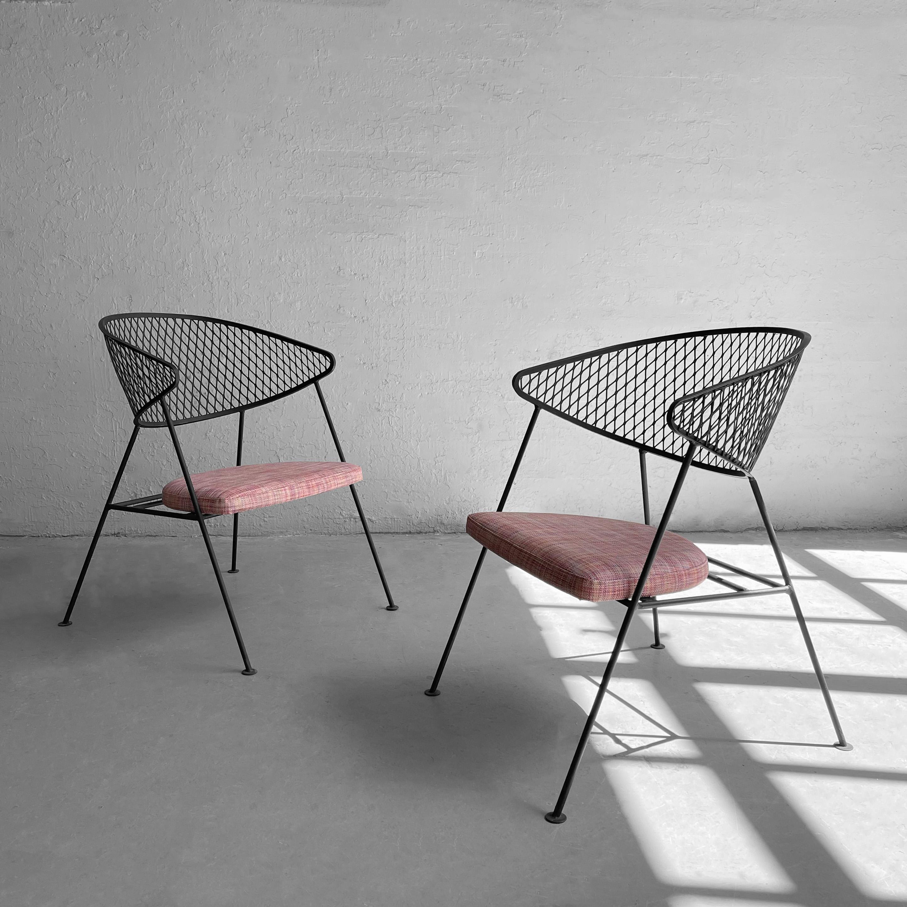 Mid-Century Modern Wrought Iron Patio Chairs By Maurizio Tempestini For Salterini