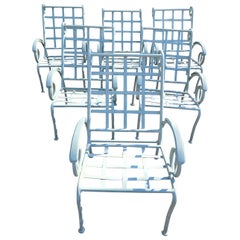 Wrought Iron Patio Chairs Set of 6 Metal Garden Chairs