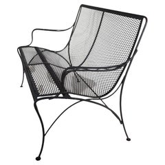 Fauteuil d'amour en fer forgé pour patio et jardin Att. à Woodard