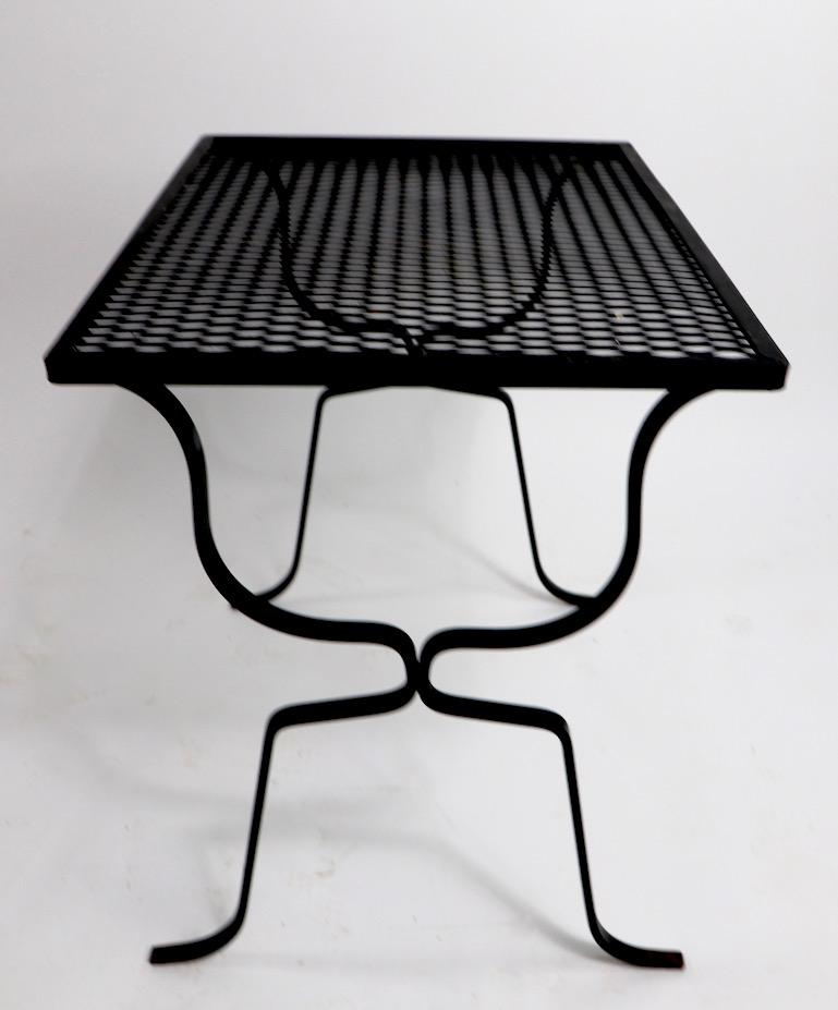 Wrought Iron Patio Garden Table Attributed to Woodard 5