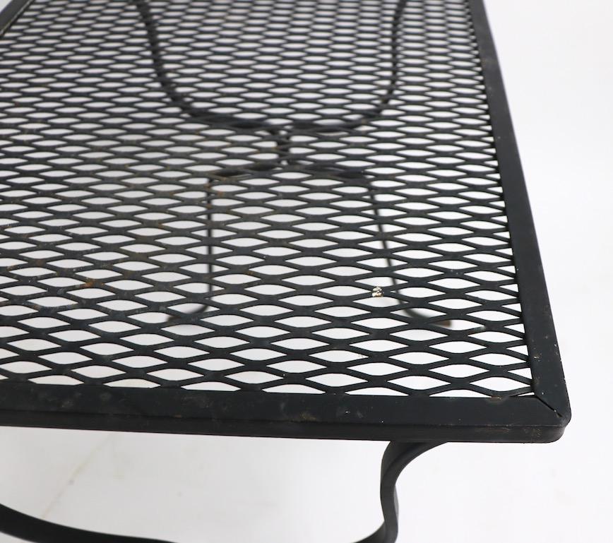 Wrought Iron Patio Garden Table Attributed to Woodard 7
