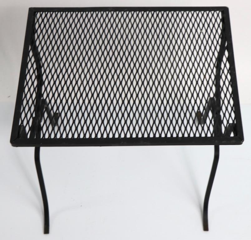 Wrought Iron Patio Garden Table Attributed to Woodard In Good Condition In New York, NY