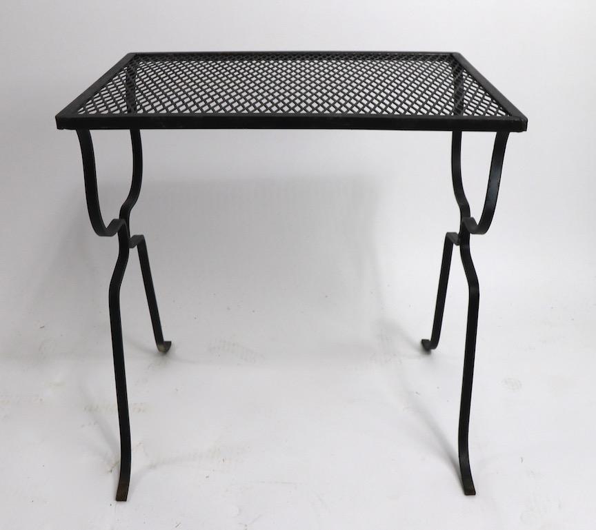 Wrought Iron Patio Garden Table Attributed to Woodard 2