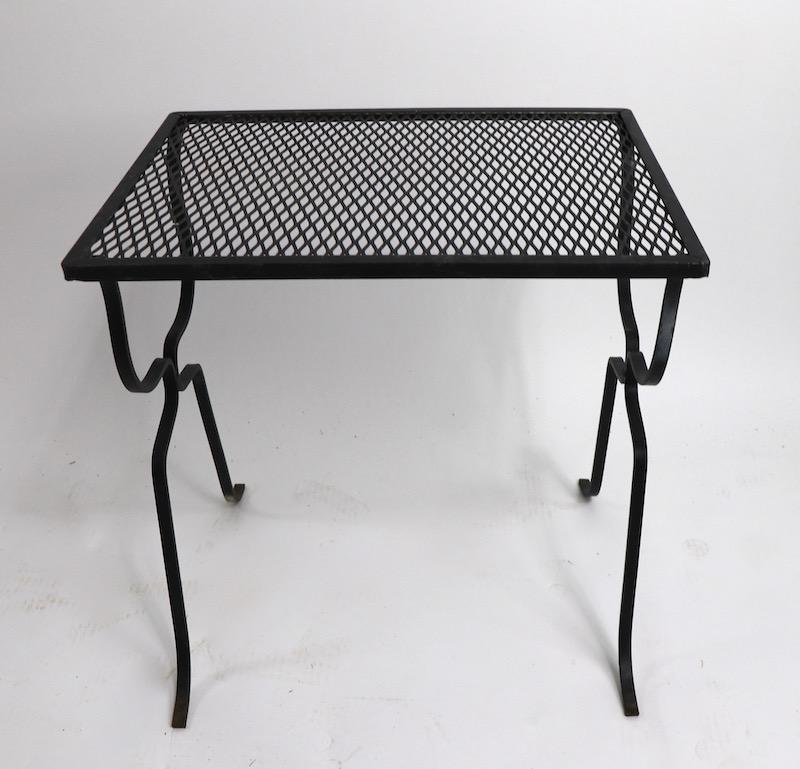 Wrought Iron Patio Garden Table Attributed to Woodard 3