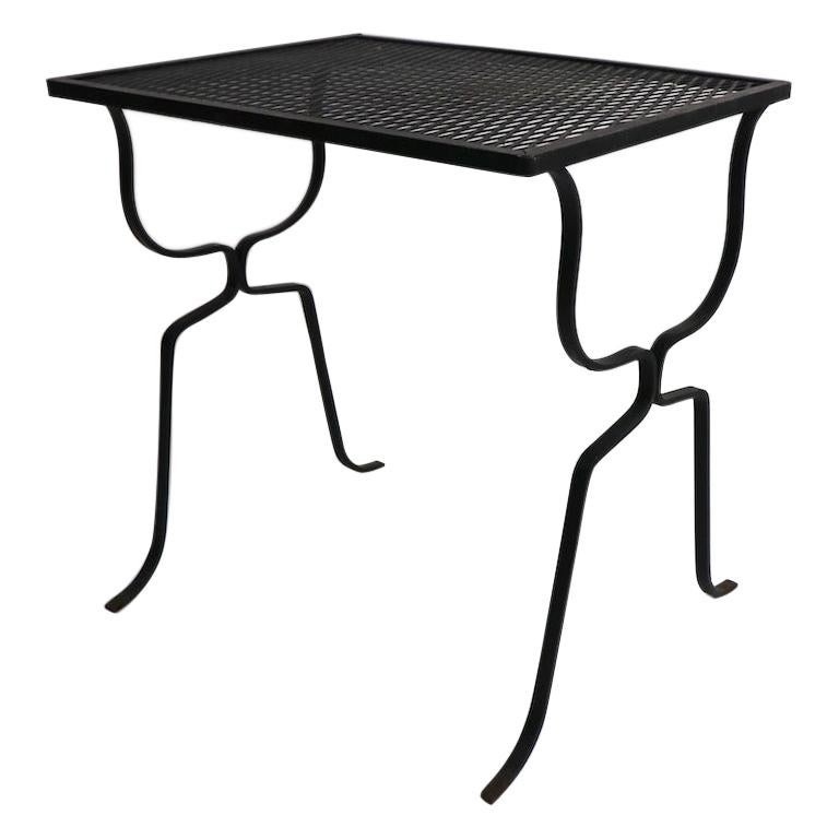Wrought Iron Patio Garden Table Attributed to Woodard