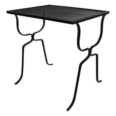 Wrought Iron Patio Garden Table Attributed to Woodard