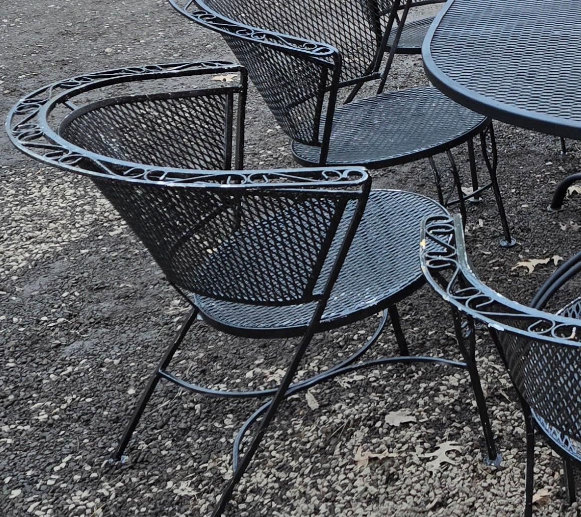 American Wrought Iron Patio Seating For Sale