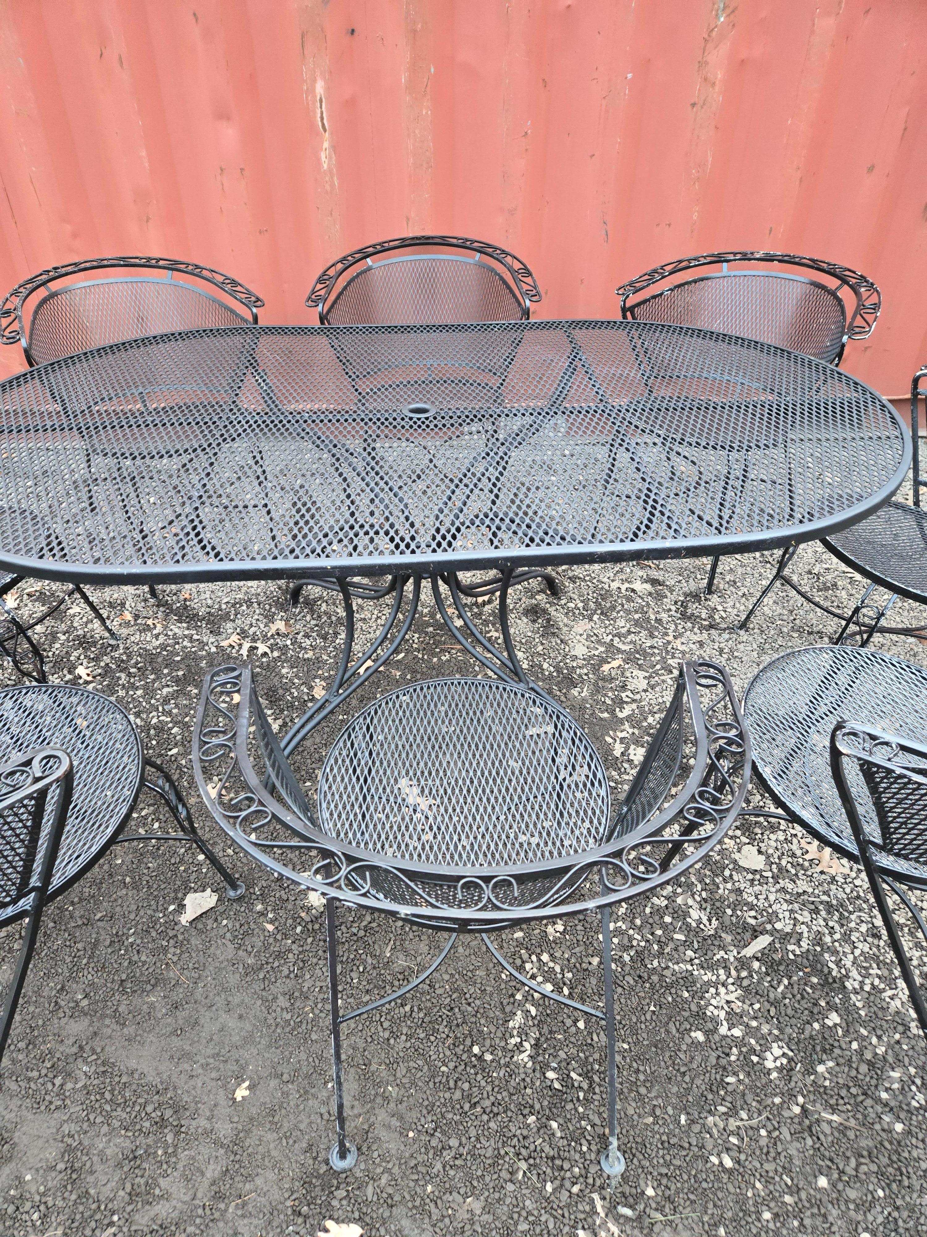 20th Century Wrought Iron Patio Seating For Sale