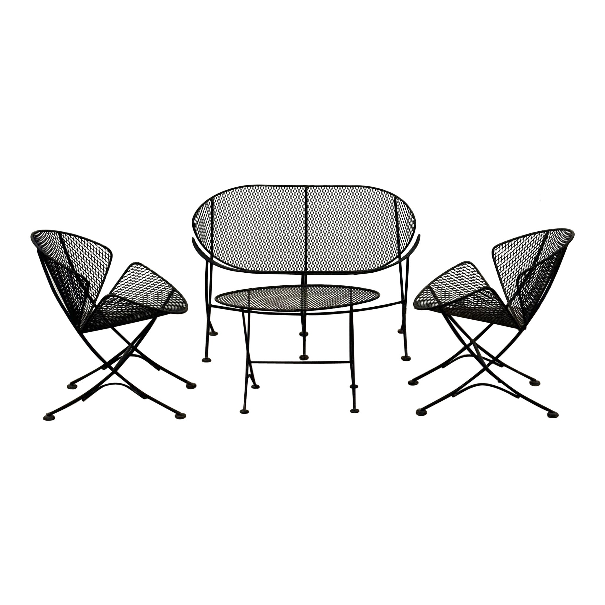 Wrought Iron Patio Set by Maurizio Tempestini for Salterini