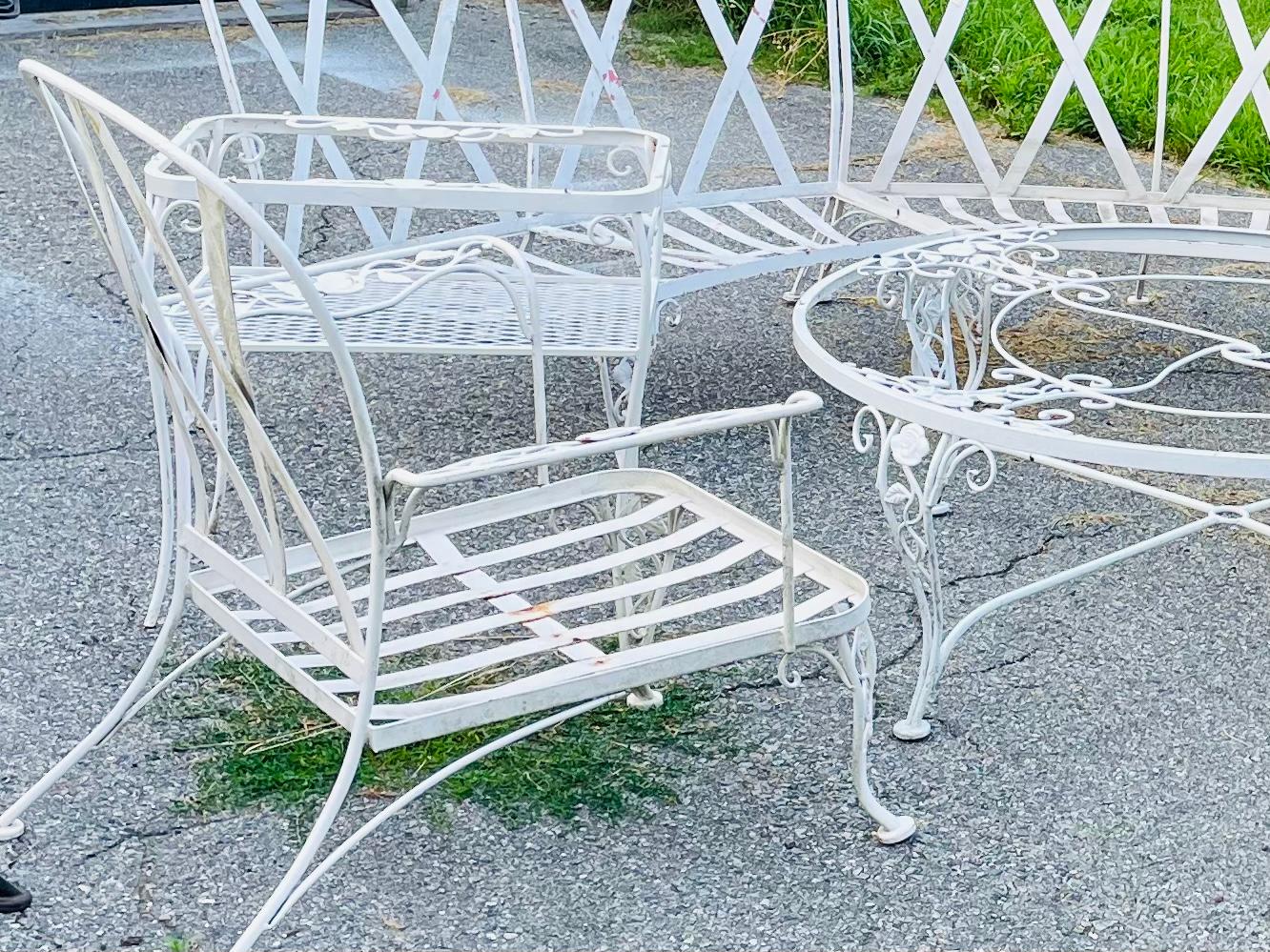 wrought iron vintage patio furniture