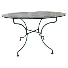 Wrought Iron Patio Table and Four Chairs, A Five Piece Set