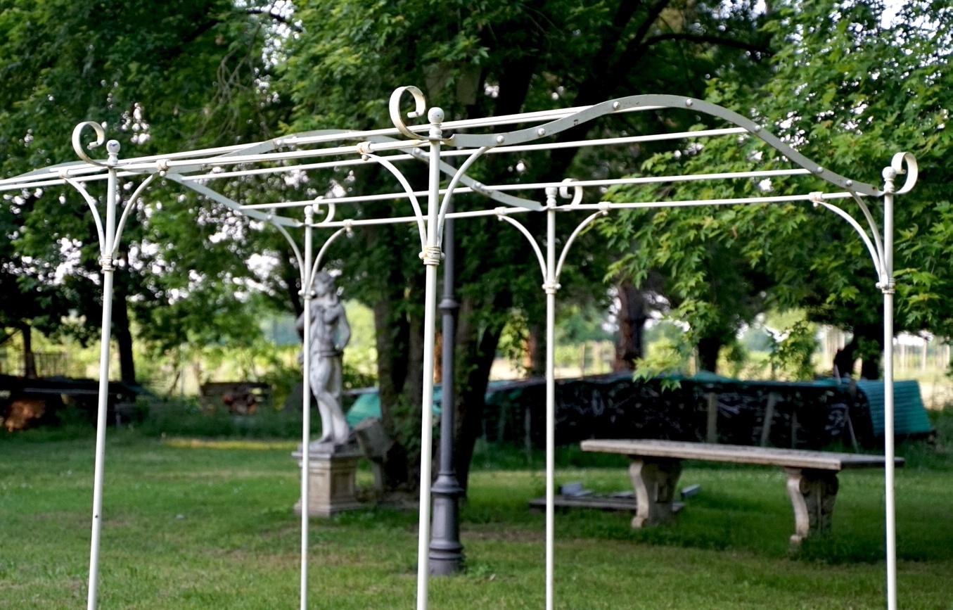 Forged Wrought Iron Pergola, 20th Century For Sale