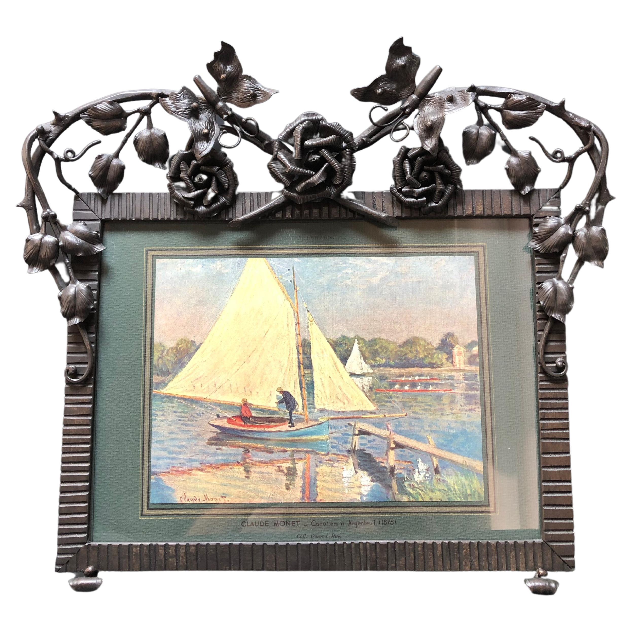 Wrought Iron Photo Frame  Attributed To Fag For Sale