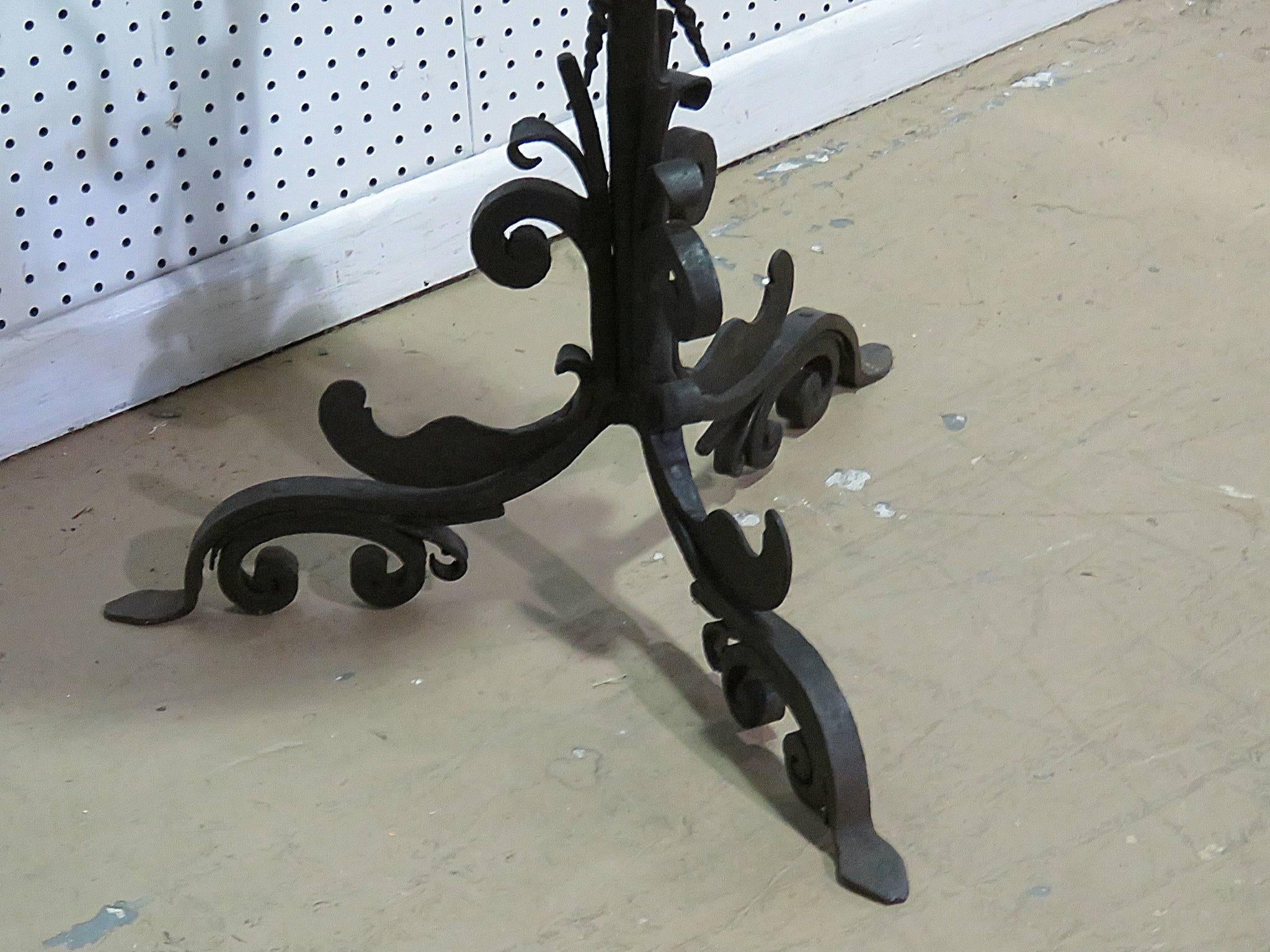 wrought iron flower stand