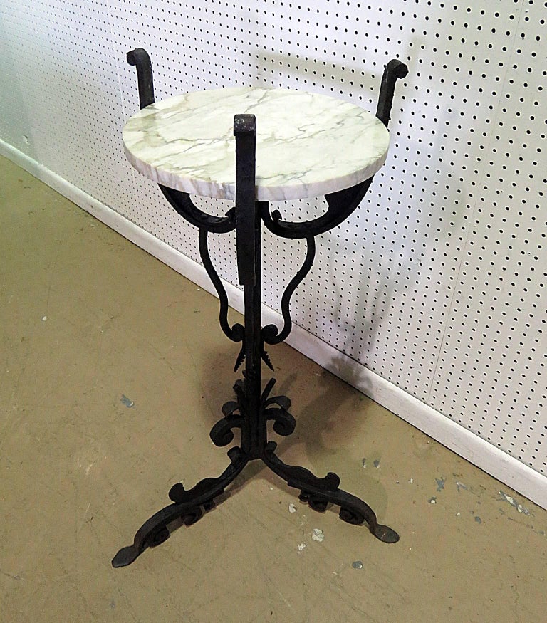 Wrought Iron Plant Stand Attributed to Samuel Yellin For