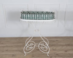 Wrought Iron Planter with Scrollwork Stand, 20th Century