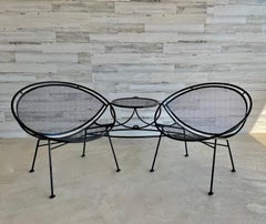 Wrought Iron 'Radar" Tete-a-Tete by Salterini