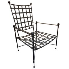 Wrought Iron Reclining Armchair by Mario Papperzini for Salterini