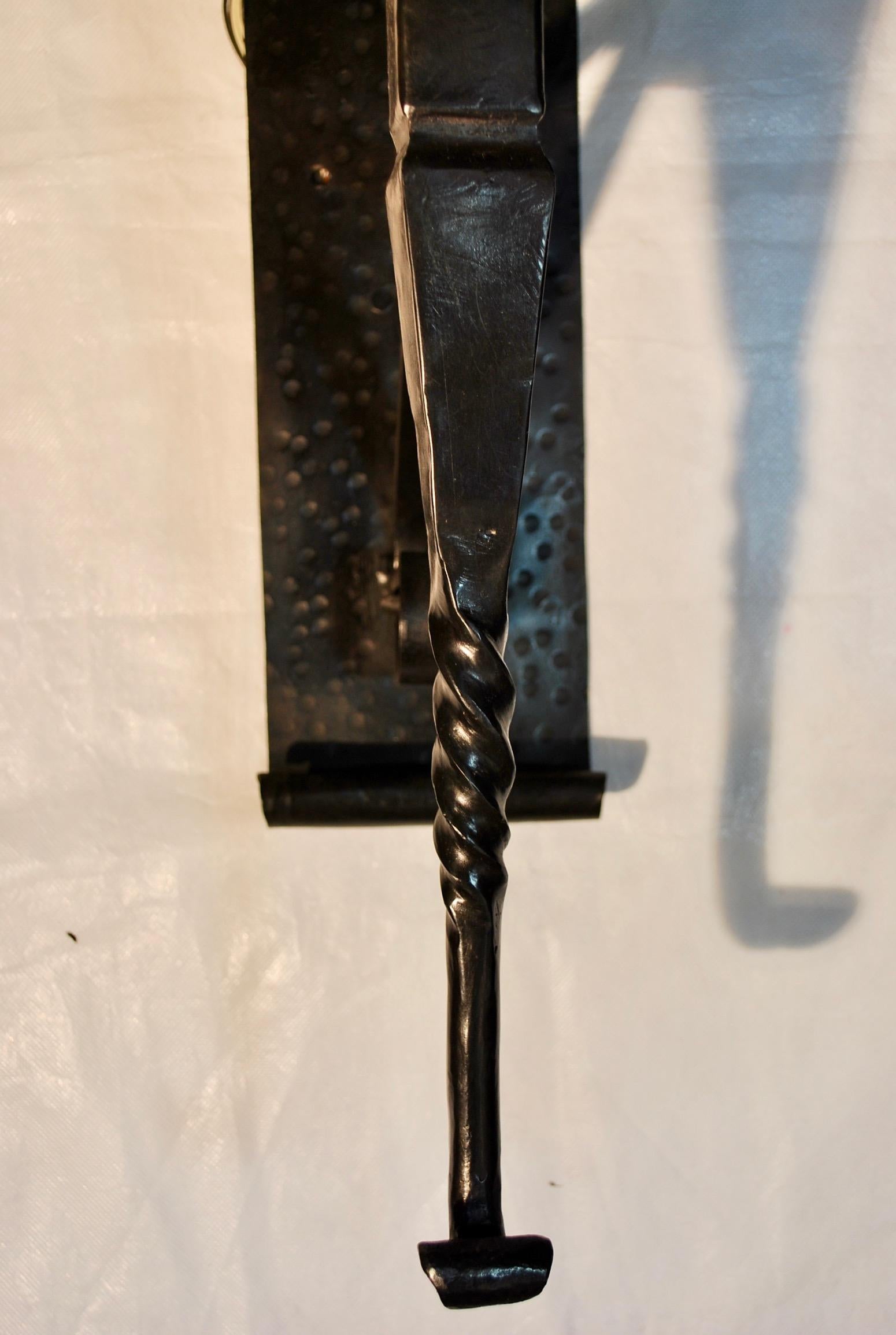 wrought iron reproduction outdoor/indoor sconces In Excellent Condition In Los Angeles, CA