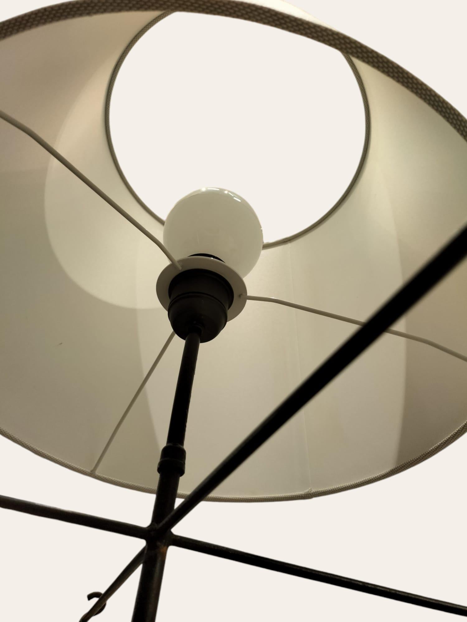 Fer forgé Lampe girouette coq en fer forgé, années 1950 en vente